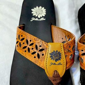Women’s Yellow Box Flip Flops